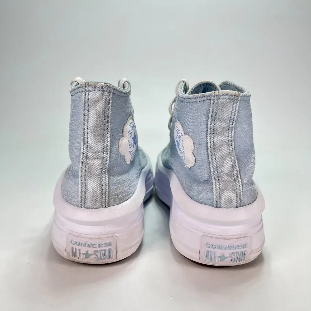 Converse Chuck Taylor All Star Move Light Blue Platform Shoes A03810C Youth Sz 2